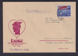 DDR Brief EF 347 Karl Marx Geschäftspapiere Auf Reklame Umschlag Jerome Liebe - Covers & Documents