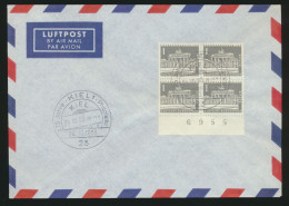 Berlin Stadtbilder Brandenburger Tor Brief Viererblock Bogenzähler Sonderstempel - Storia Postale