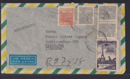 Brasilien R Luftpost Brief Wiesbaden 774 Flug Santos Dumont Um Den Eifelturm - Storia Postale