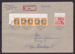 DDR R Brief Bogenecke Eckrand Flugpost Bauwerke 7.11.1983 Halberstadt Nach - Storia Postale