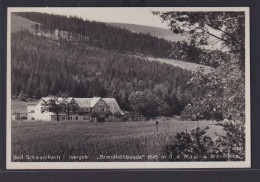 Ansichtskarte Bad Schwarzbach Niederschlesien Polen Brandhöhbaude Schutzhaus - Schlesien