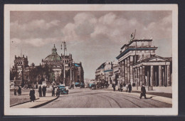 Ansichtskarte Künstlerkarte Berlin Brandenburger Tor Reichstagsgebäude Oldtimer - Andere & Zonder Classificatie