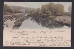 Ansichtskarte Witten Ruhr Fluss Fischerhäuschen Natur Baumallee Wald NRW Nach - Sonstige & Ohne Zuordnung