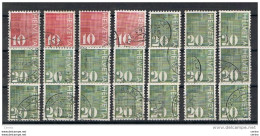 SVIZZERA:  1970  CIFRE  -  LOTTICINO  21  VAL.  US. -  TUTTI  CON  NUMERAZIONE  AL  VERSO  -  YV/TELL. 861 A + 862 A - Oblitérés