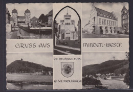 Ansichtskarte Minden Schachtschleuse Rathaus Porta Westfalica Westfalen Nach - Altri & Non Classificati