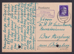 Kähmen über Crossen Oder Brandenburg Deutsches Reich Postkarte Landpoststempel - Storia Postale