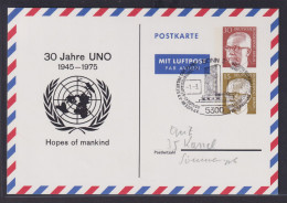 Berlin Brief Privatganzsache 2 Wertstempel Heinemann SST 30 Jahre Uno Bonn - Lettres & Documents