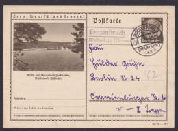 Lenzenbruch über Woldenberg Neumark Brandenburg Deutsches Reich Ganzsache - Cartas & Documentos