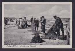 Ansichtskarte Ahlbeck Seebad Usedom Meer Strand Fischer Mecklenburg Vorpommern - Autres & Non Classés