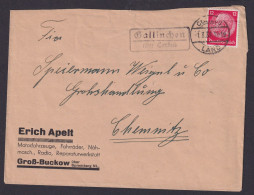 Gallinchen über Cottbus Brandenburg Deutsches Reich Brief Landpoststempel - Brieven En Documenten