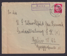 Sorno über Neu Petershain Nieder Lausitz Brandenburg Deutsches Reich Brief - Cartas & Documentos