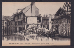 Ansichtskarte Noyon Kriegsschauplatz I.Weltkrieg Frankreich Überflutete Strasse - Otros & Sin Clasificación