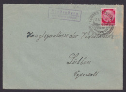Hindenberg über Lübben Spreewald Brandenburg Deutsches Reich Brief - Storia Postale