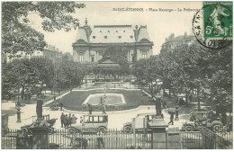 42 SAINT-ETIENNE. La Préfecture 1916. Premiers Taxis Et Voitures De Maître - Saint Etienne