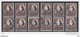 AUSTRALIA:  1956/57  CROCODILE  -  2 S. USED  STAMP  -  NO  WATERMARK  -  REP.  12  EXEMPLARY  -  YV/TELL. 229 - Gebruikt