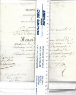 LETTRE MANUSCRITE.  MARINE ROYALE. PORT DE LORIENT.  1837. - Bookmarks