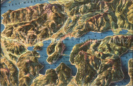 11636483 Lugano TI Carta Dei 3 Laghi Lugano - Andere & Zonder Classificatie