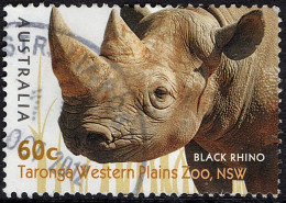 AUSTRALIA 2012 60c Multicoloured, Zoo Animals-Black Rhino Used - Used Stamps