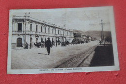 Messina Via Garibaldi Palazzo Seminario + Tramway E Case In Costruzione 1926 Ed. Bionde - Messina