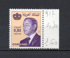 MAROC N°  917   NEUF SANS CHARNIERE  COTE  0.50€      ROI HASSAN II - Morocco (1956-...)