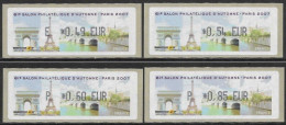 France 2007 Philatelic Autumn Salon Paris Set Of 4 Stamps MNH - Ungebraucht