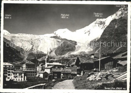 11635869 Saas-Fee Ortsansicht Mit Kirche Mischabelgruppe Gletscher Saas-Fee - Altri & Non Classificati