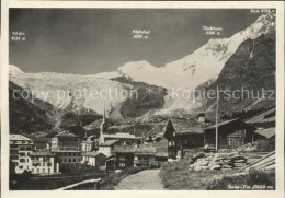 11635862 Saas-Fee Ortsansicht Mit Kirche Mischabelgruppe Gletscher Saas-Fee - Other & Unclassified