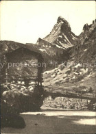 11635859 Zermatt VS Berghuette Bruecke Matterhorn Walliser Alpen Zermatt VS - Autres & Non Classés