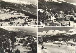 11635856 Crans-sur-Sierre Teilansichten Wintersportplatz Alpenpanorama Fliegerau - Andere & Zonder Classificatie