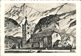 11635837 Taesch Neue Bergkirche Kuenstlerkarte Taesch - Altri & Non Classificati