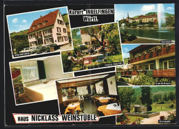 AK Ingelfingen /Württ., Weinstüble Und Pension Haus Nicklass, Mit Innenansicht Und Gartenpartie, Schloss, Kurpark  - Altri & Non Classificati