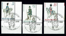 België 1981 OBP 2031/2033 - Uniform, Uniforme, Gendarme, Carabinier - Usati