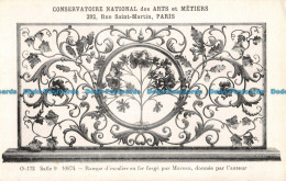 R051878 Conservatoire National Des Arts Et Metiers. Rampe D Escalier En Fer Forg - Welt