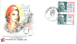 FDC 1995 PAIRE JOURNEE DU TIMBRE - CHAMBERY - 1990-1999