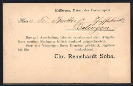 AK Heilbronn, Informationskarte Von Chr. Remshardt Sohn  - Heilbronn