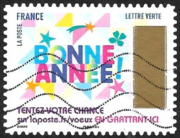 FRANCE 2017  - AA 1499 - Bonne Année  - Timbre à Gratter   - Oblitéré - Used Stamps