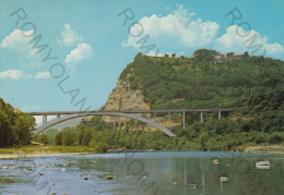 CARTOLINA  C12 SASSO MARCONI,BOLOGNA,EMILIA ROMAGNA-LA RUPE E PONTE SUL RENO-STORIA,MEMORIA,BELLA ITALIA,VIAGGIATA - Bologna