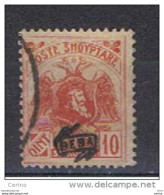 ALBANIA:  1921  SOPRASTAMPATO  -  10 Q. ROSSO  US. -  YV/TELL. 116 - Albania