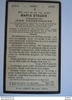 Doodsprentje Maria Stegen Uyckhoven 1876 Boorsheim 1932 Lid Derde Orde Echtg Jean Vanderhoven - Ex-libris