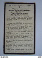 Doodsprentje Maria-Elisabeth Brasseur Op-Grimbij 1858 1926 Echtg Pieter-Mathijs Warson Edit C.F. Brux Série 225 Pl 15 - Devotieprenten