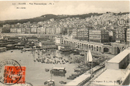 ALGERIE - ALGER - 137 - Vue Panoramique De La Ville Et Du Port  PL2 En 4 Cartes- Collect. Régence E. L. édit. (Leroux) - - Algiers