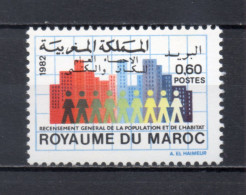 MAROC N°  928   NEUF SANS CHARNIERE  COTE  0.70€      RECENSEMENT - Maroc (1956-...)