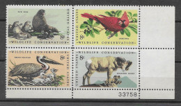 USA 1972.  Wildlife Sc 1464-67  (**) - Nuevos