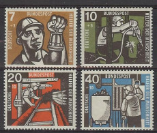 Germany 1957. Mineros Del Carbon M=270-3 Y=142-45  (**) - Unused Stamps