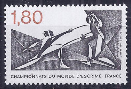 Francia 1981. YT = 2147 -  (**). Camp. Esgrima - Unused Stamps