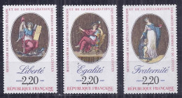 Francia 1989. YT = 2573-75 -  (**). Derechos Del Hombre - Unused Stamps