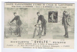 REPRODUCTION - PUBLICITE - Manufacture De SAINT-ETIENNE - Bicyclette " SVELTE " Pliante - Advertising