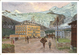 11635465 Saas-Fee Hotels Du Village Kuenstlerkarte Saas-Fee - Altri & Non Classificati