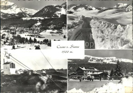 11635410 Crans-sur-Sierre Teilansichten Wintersportplatz Kabinenbahn Eislaufbahn - Autres & Non Classés
