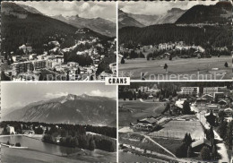 11635400 Crans-sur-Sierre Teilansichten Mit Alpenpanorama Tennisplatz See Fliege - Andere & Zonder Classificatie